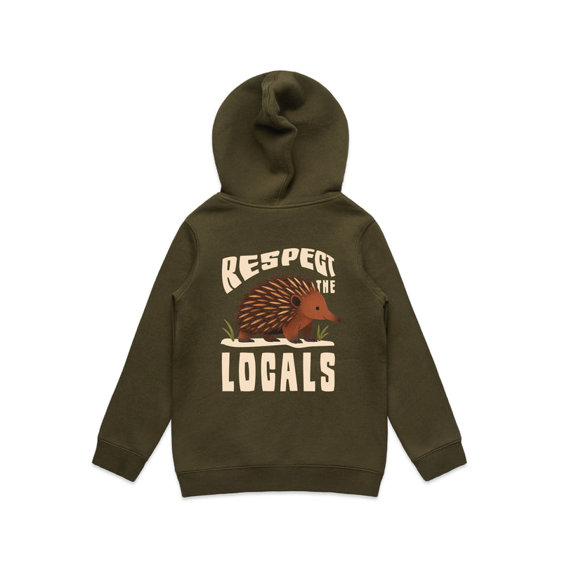Respect The Locals - Kids Hoodie Australian Wildlife Hub
