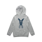 Wallaby Stencil - Kids Hoodie Australian Wildlife Hub
