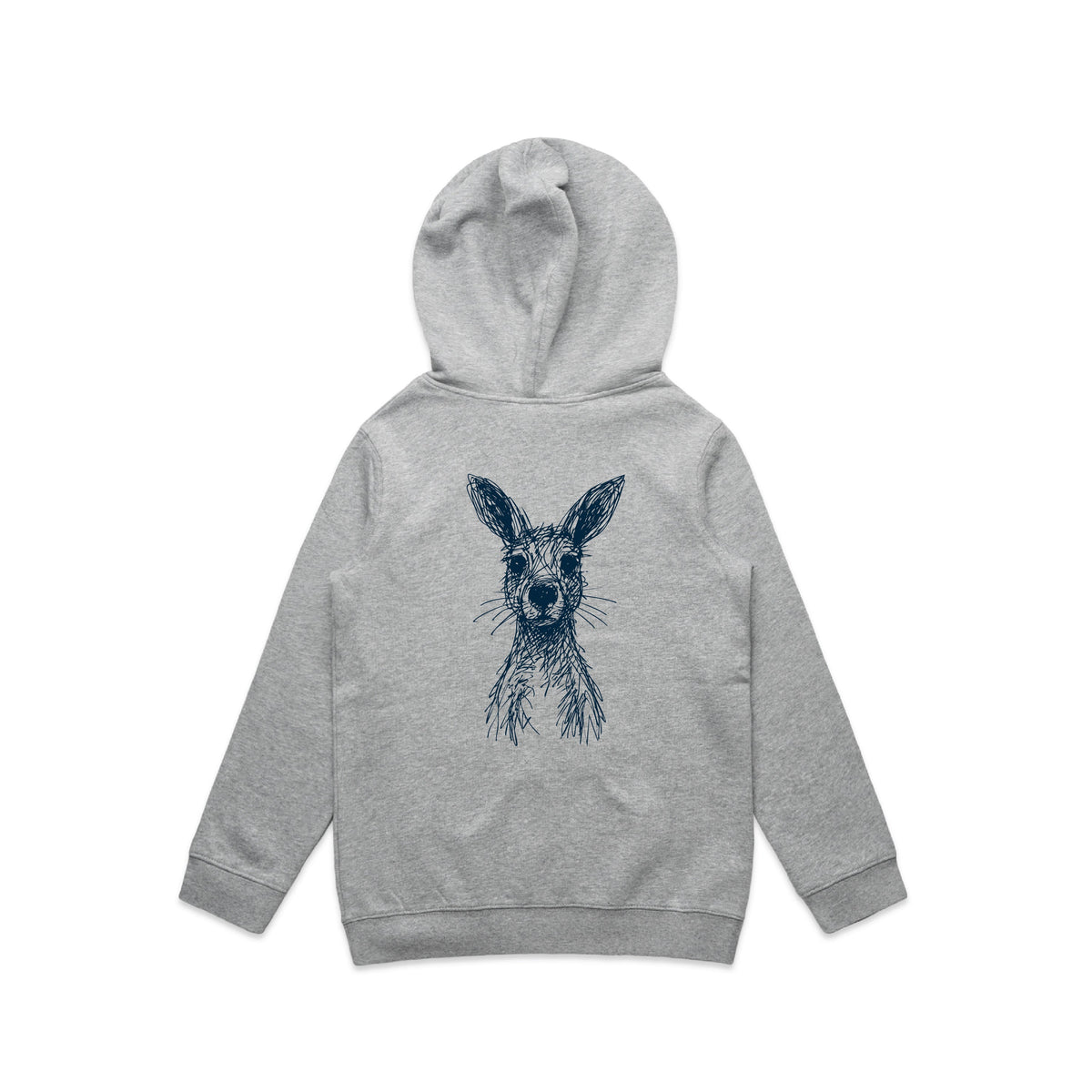 Wallaby Stencil - Kids Hoodie Australian Wildlife Hub