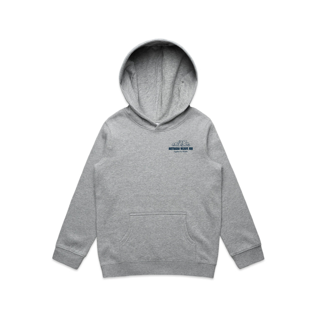 Wallaby Stencil - Kids Hoodie Australian Wildlife Hub