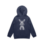 Wallaby Stencil - Kids Hoodie Australian Wildlife Hub