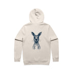 Wallaby Stencil - Men's Hoodie Australian Wildlife Hub