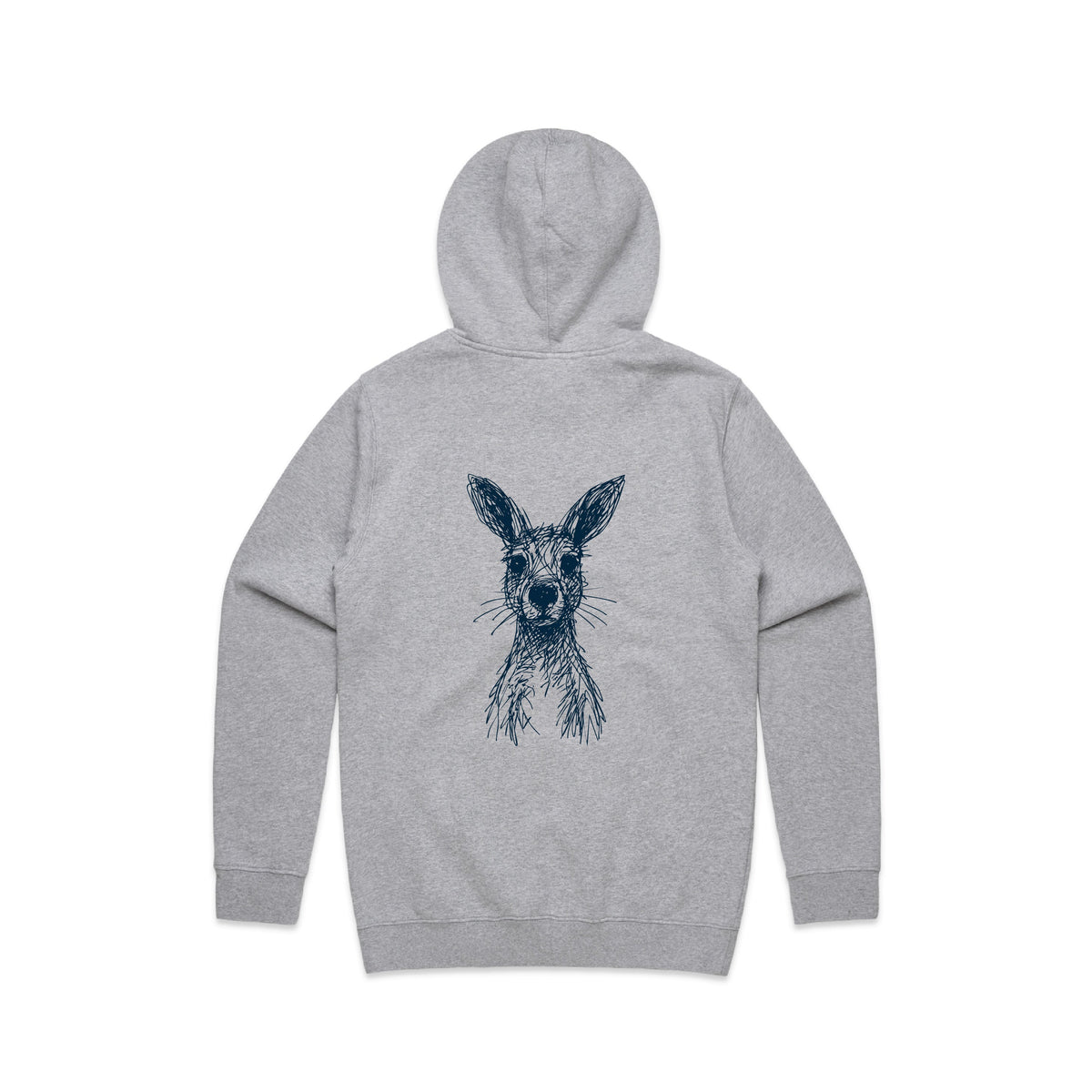 Wallaby Stencil - Men's Hoodie Australian Wildlife Hub