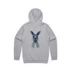 Kangaroo Stencil Art Hoodie - Mens Australian Wildlife Hub