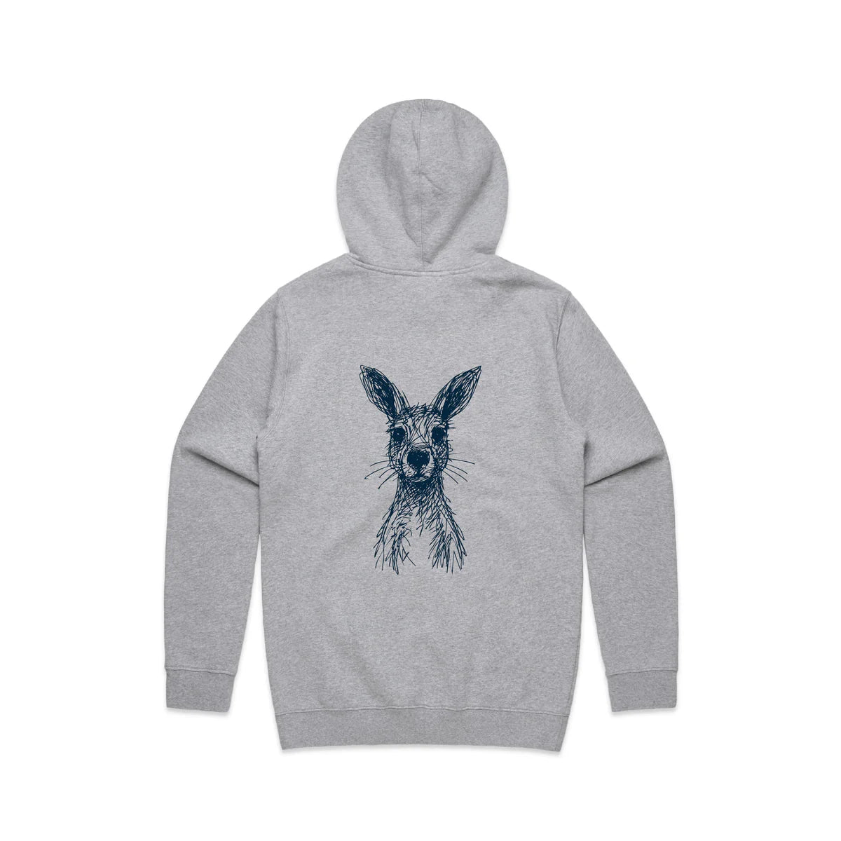 Kangaroo Stencil Art Hoodie - Mens Australian Wildlife Hub