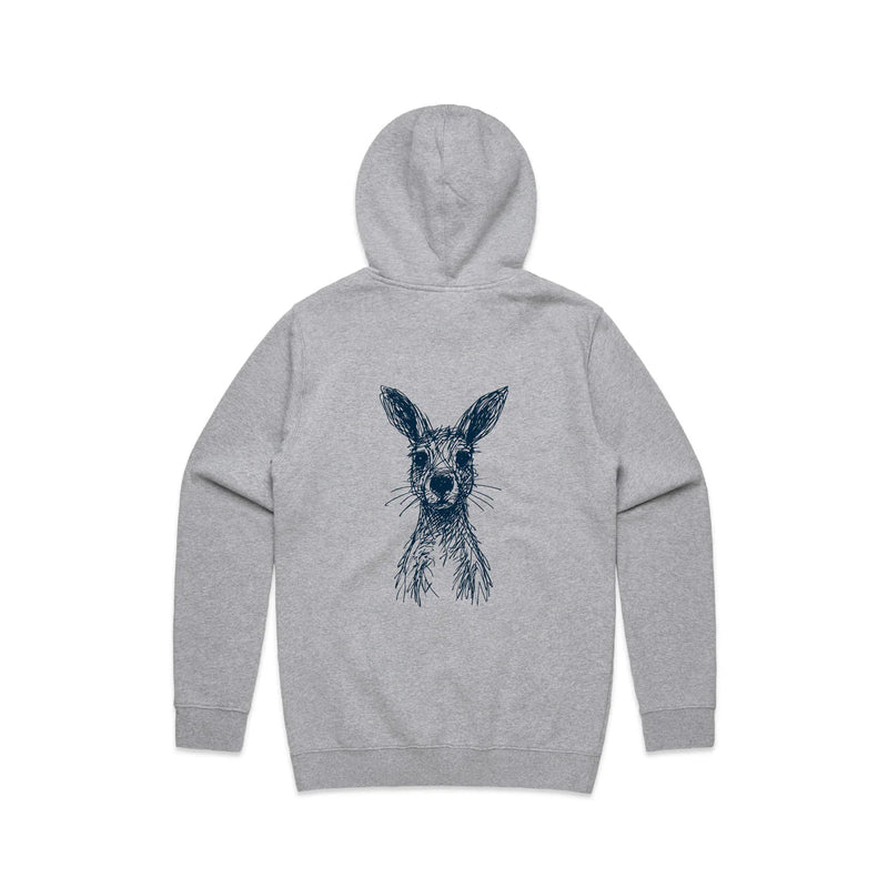 Kangaroo Stencil Art Hoodie - Mens Australian Wildlife Hub