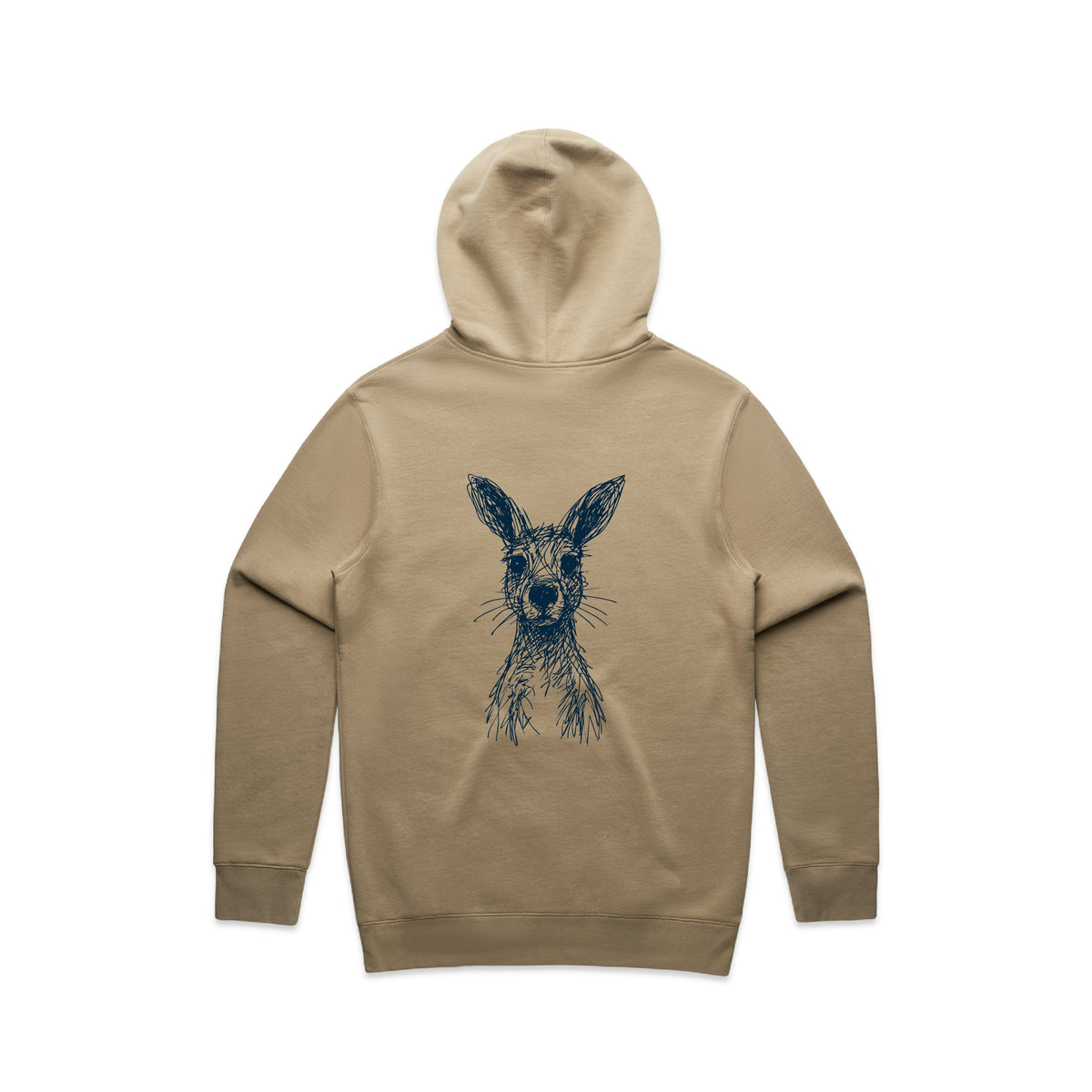 Wallaby Stencil - Men's Hoodie Australian Wildlife Hub