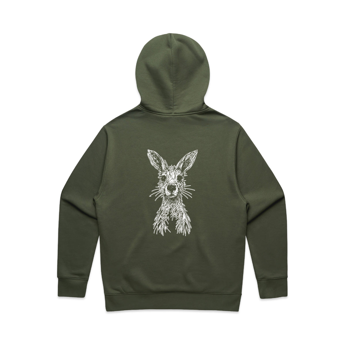 Wallaby Stencil - RELAXED Hoodie Australian Wildlife Hub
