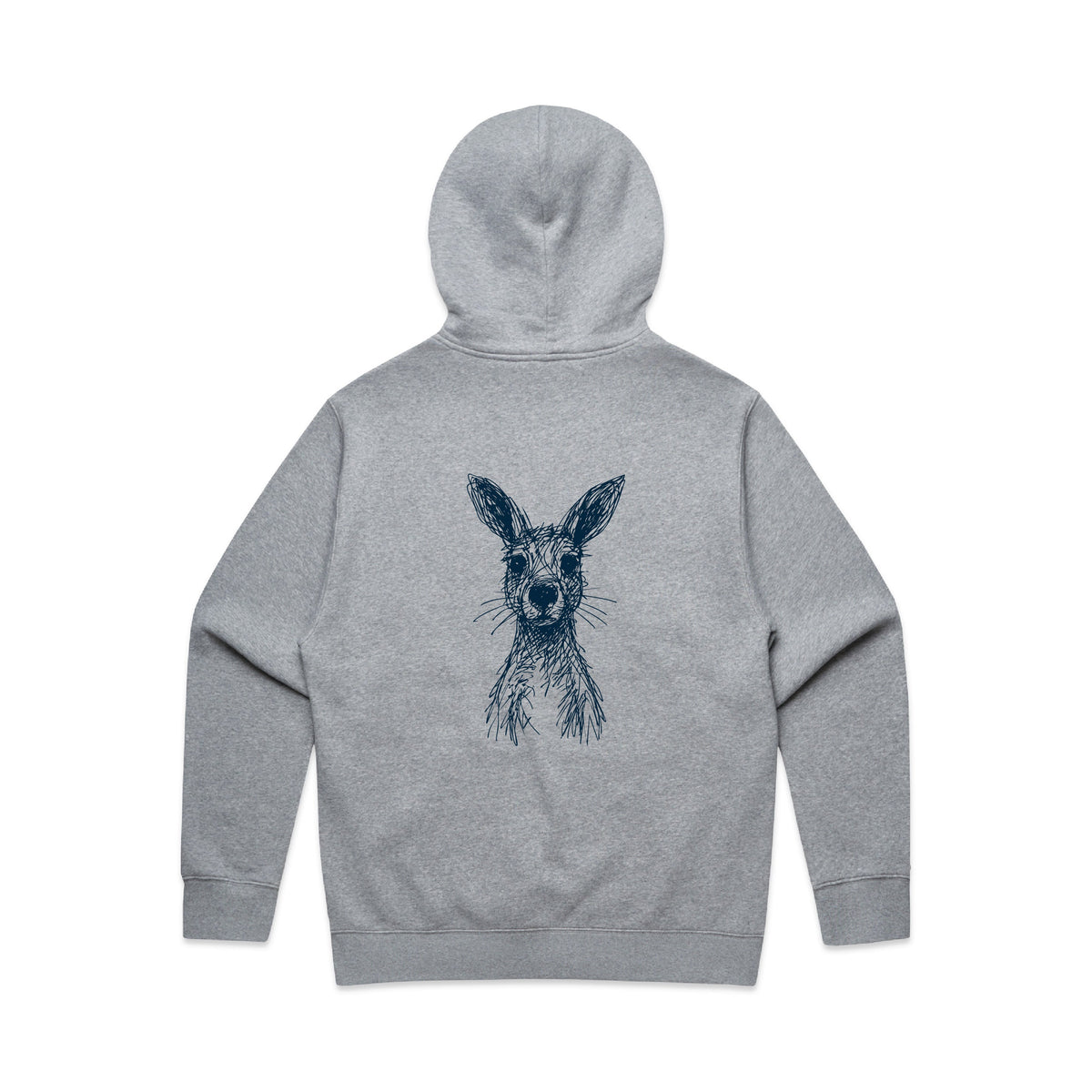 Wallaby Stencil - RELAXED Hoodie Australian Wildlife Hub