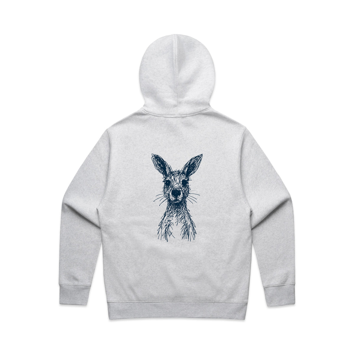 Wallaby Stencil - RELAXED Hoodie Australian Wildlife Hub