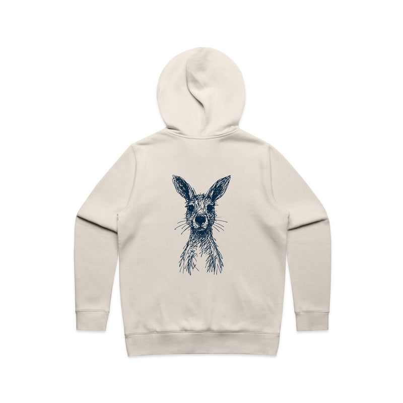 Wallaby Stencil - Women’s Hoodie Australian Wildlife Hub