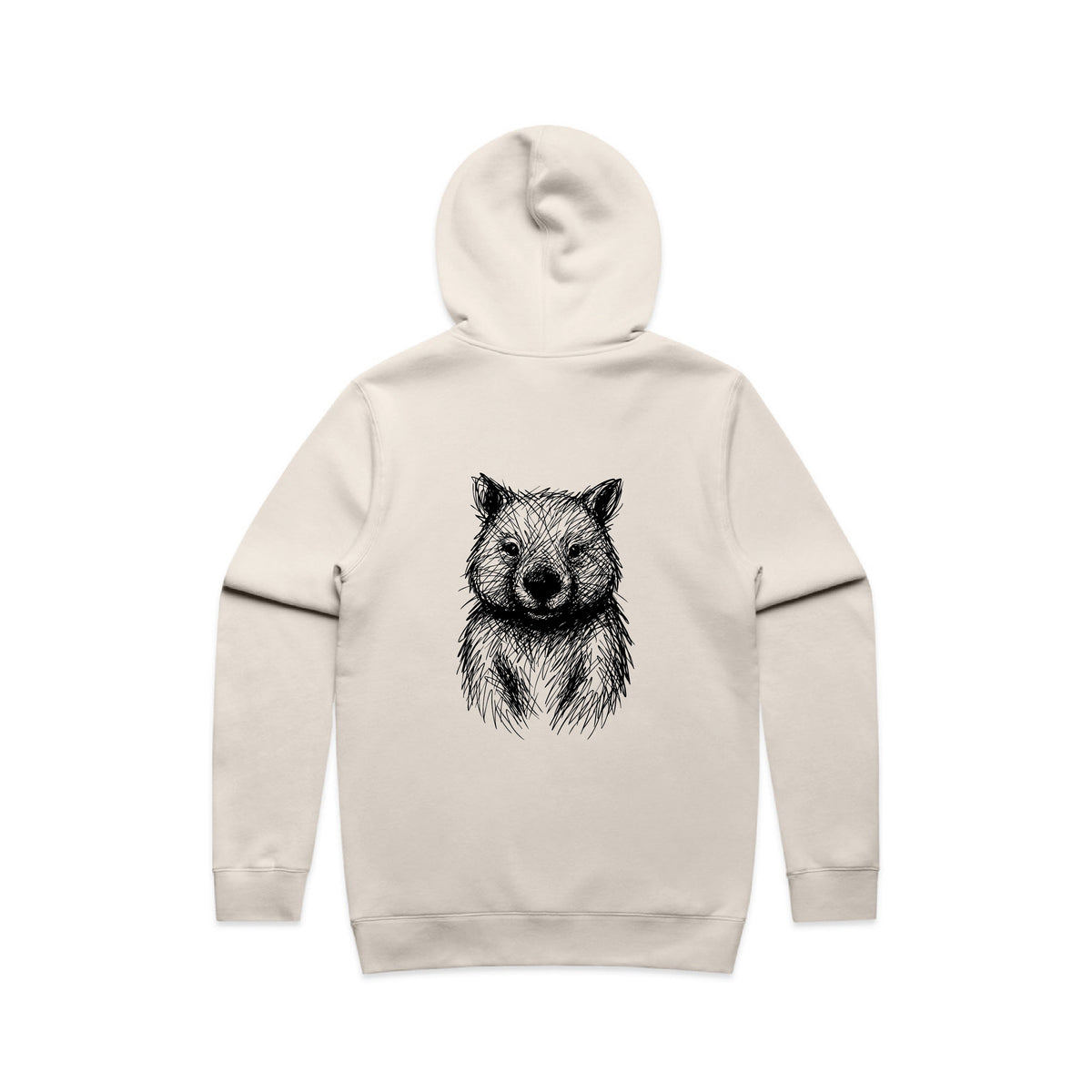Wombat Stencil - Men's Hoodie Australian Wildlife Hub