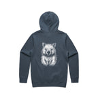 Wombat Stencil - Men's Hoodie Australian Wildlife Hub