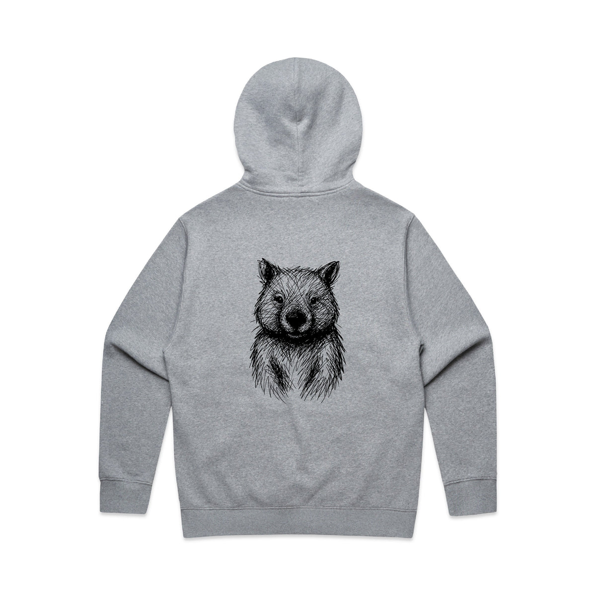 Wombat Stencil - RELAXED Hoodie Australian Wildlife Hub