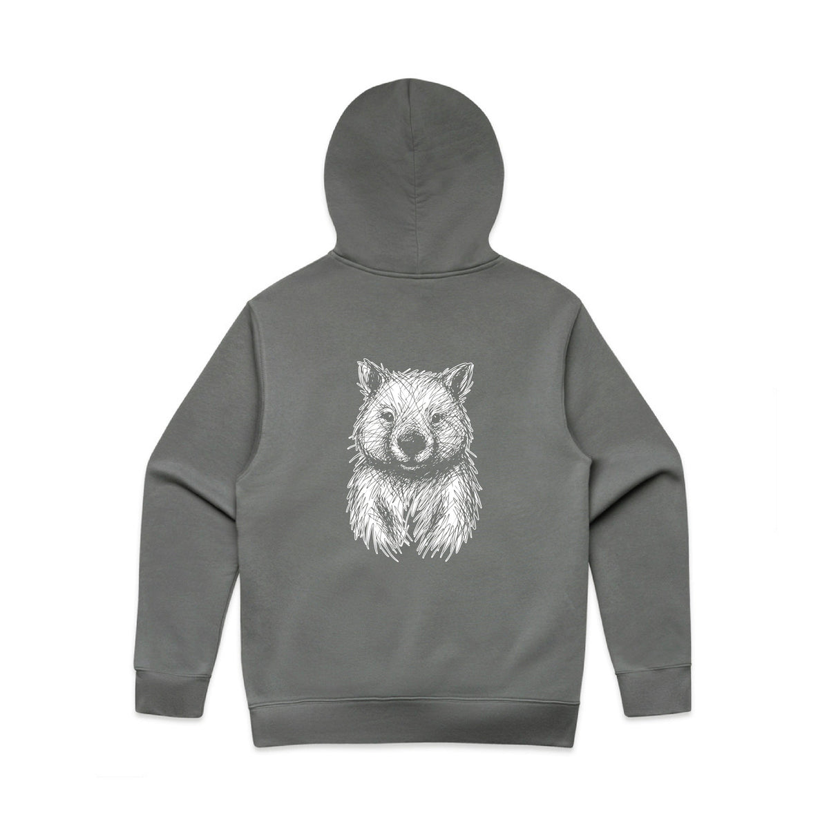Wombat Stencil - RELAXED Hoodie Australian Wildlife Hub