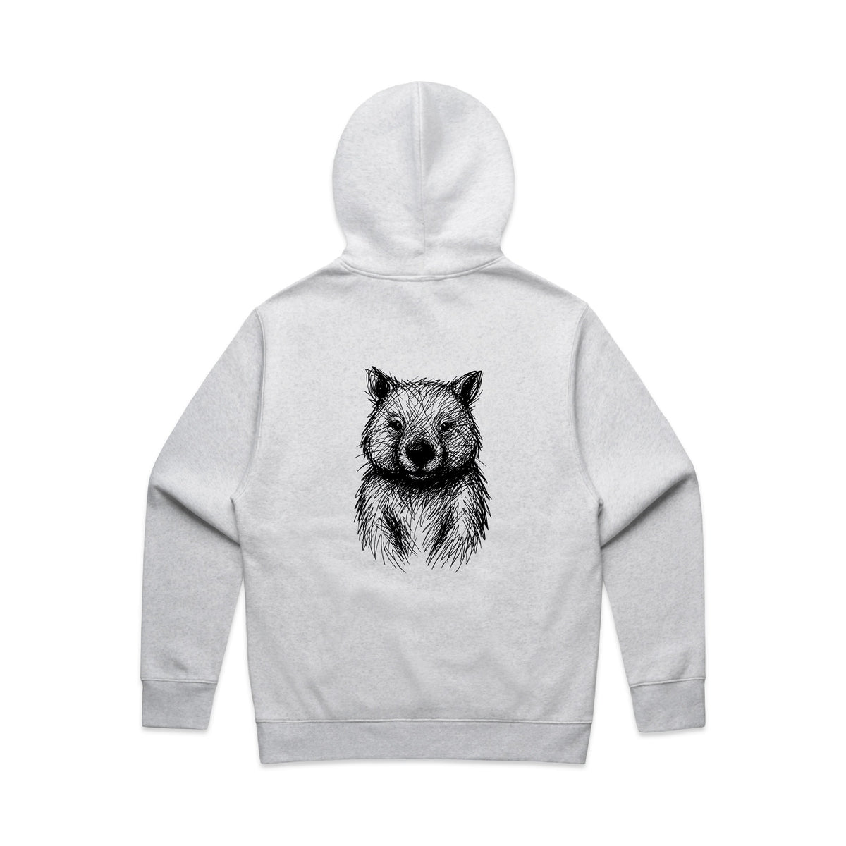 Wombat Stencil - RELAXED Hoodie Australian Wildlife Hub