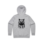 Wombat Stencil - Women’s Hoodie Australian Wildlife Hub