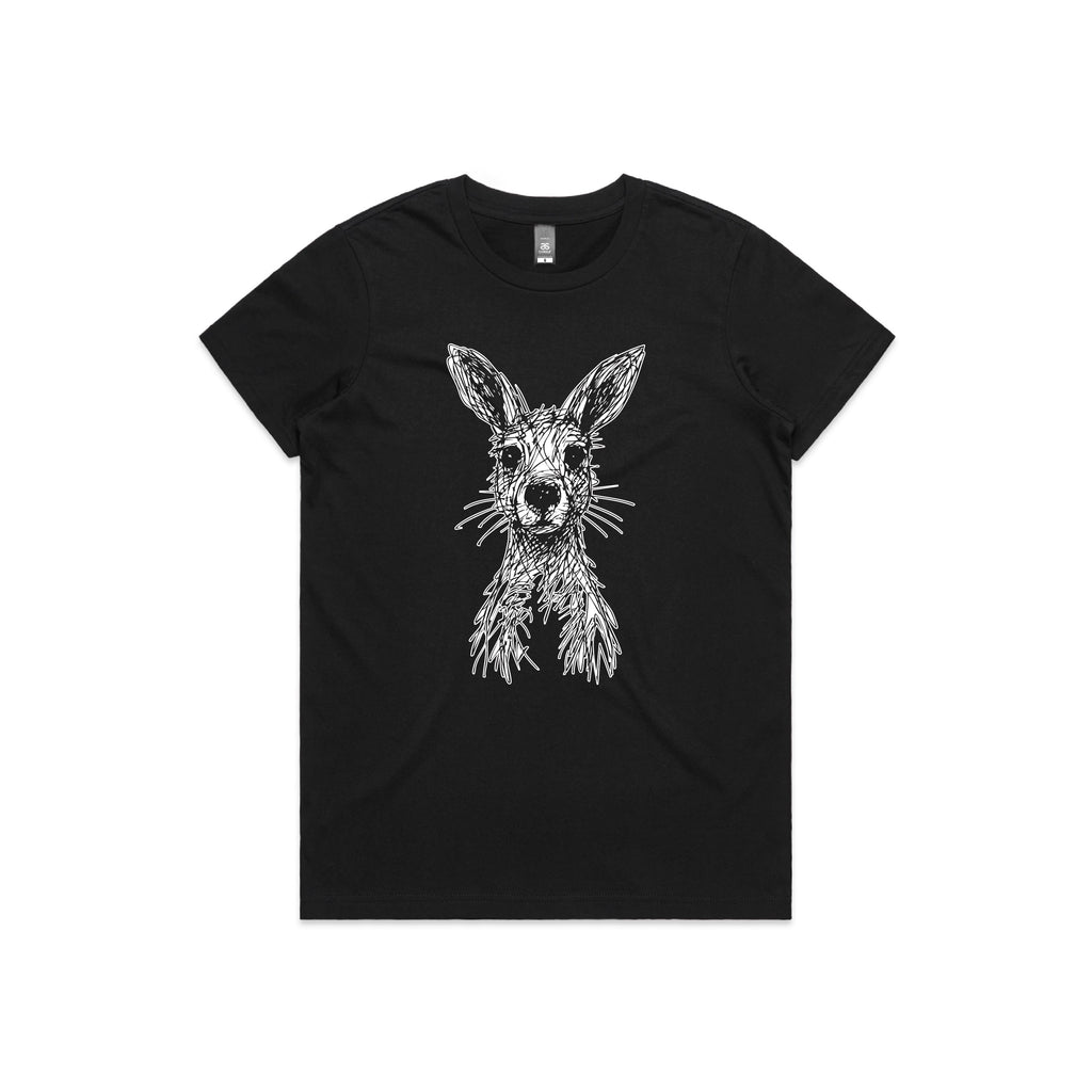 Wallaby Stencil - Women’s Tee Australian Wildlife Hub
