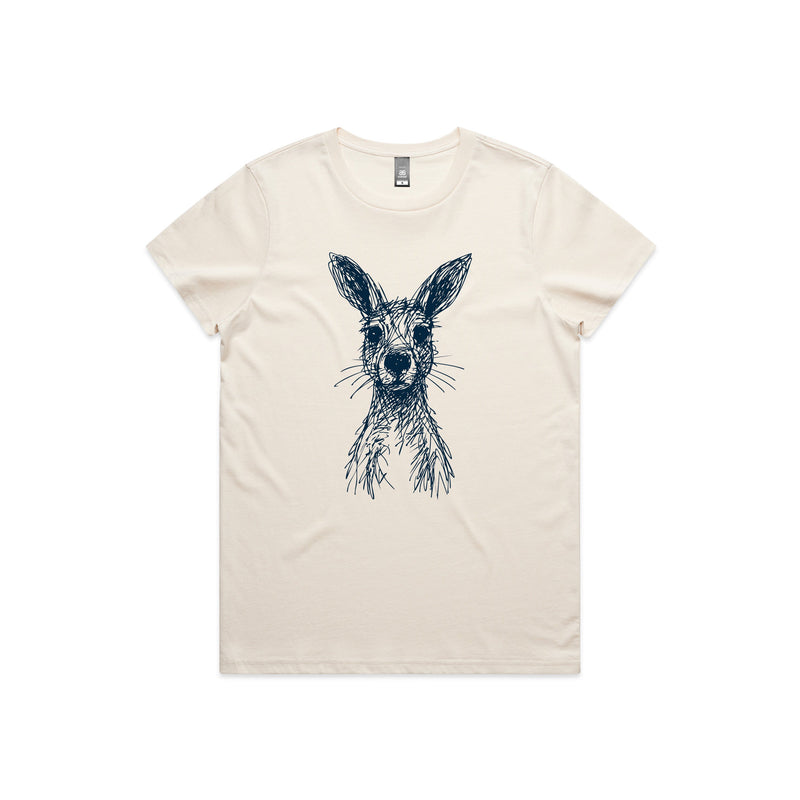 Wallaby Stencil - Women’s Tee Australian Wildlife Hub