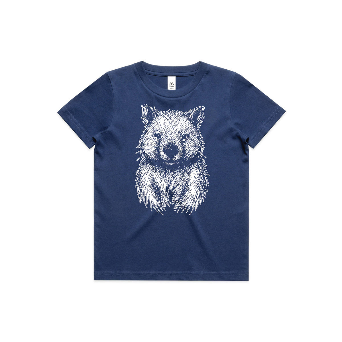 Wombat Stencil - Kids Tee Australian Wildlife Hub