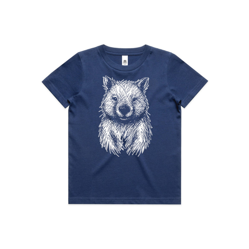 Wombat Stencil - Kids Tee Australian Wildlife Hub