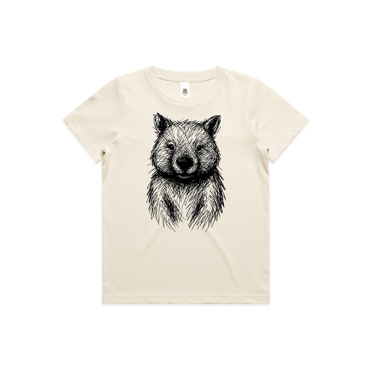 Wombat Stencil - Kids Tee Australian Wildlife Hub