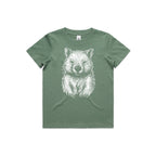 Wombat Stencil - Kids Tee Australian Wildlife Hub