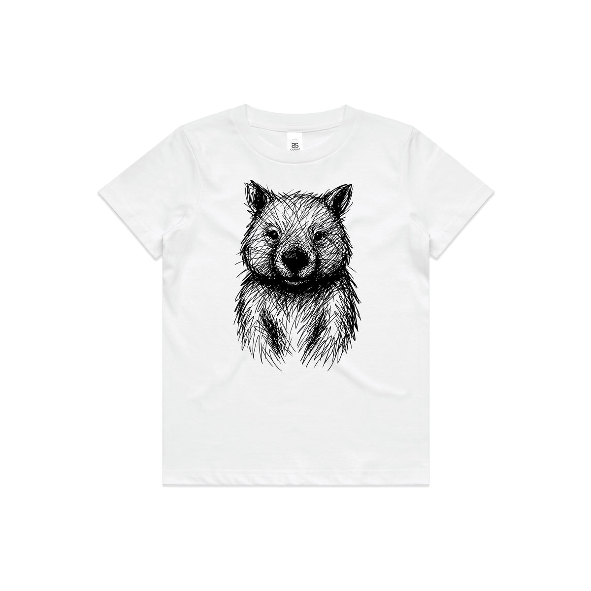 Wombat Stencil - Kids Tee Australian Wildlife Hub