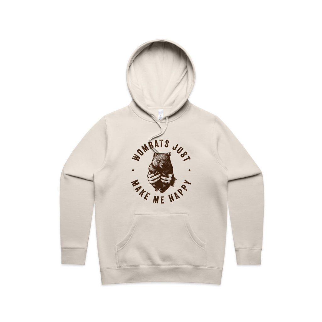 WOMBATS MAKE ME HAPPY - Women’s Hoodie Australian Wildlife Hub