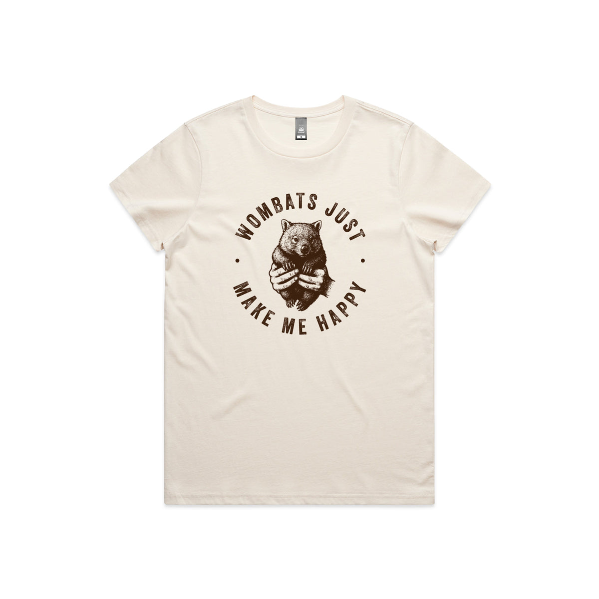 WOMBATS MAKE ME HAPPY - Women’s Tee Australian Wildlife Hub