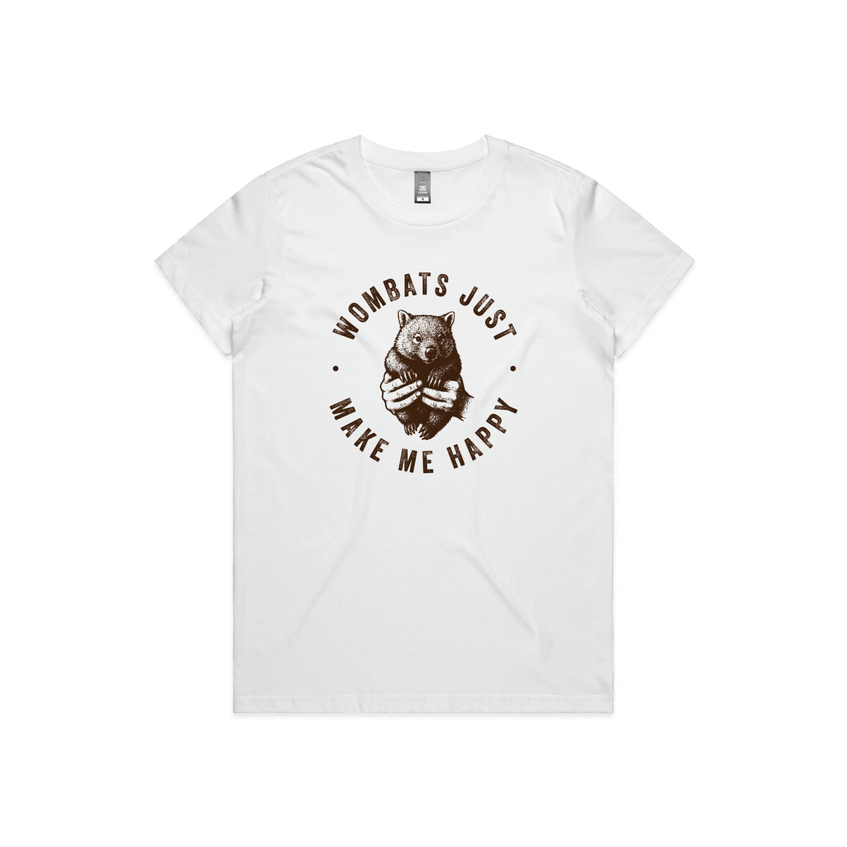 WOMBATS MAKE ME HAPPY - Women’s Tee Australian Wildlife Hub