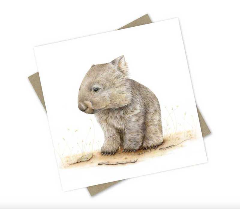 Rhonda Wombat - Greeting Card Australian Wildlife Hub