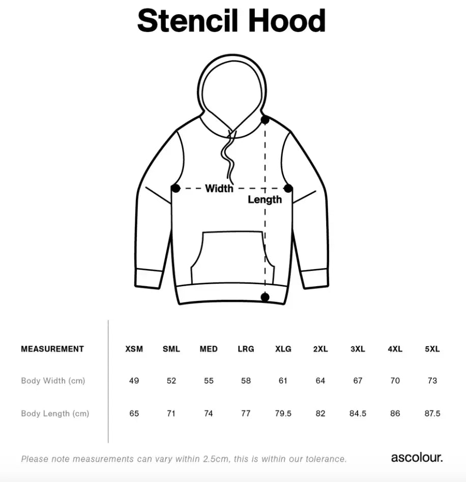 Kangaroo Stencil Art Hoodie - Mens Australian Wildlife Hub